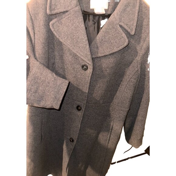 NWOT Worthington Grey Cashmere blend midi length winter coat size 2XL - Picture 3 of 16